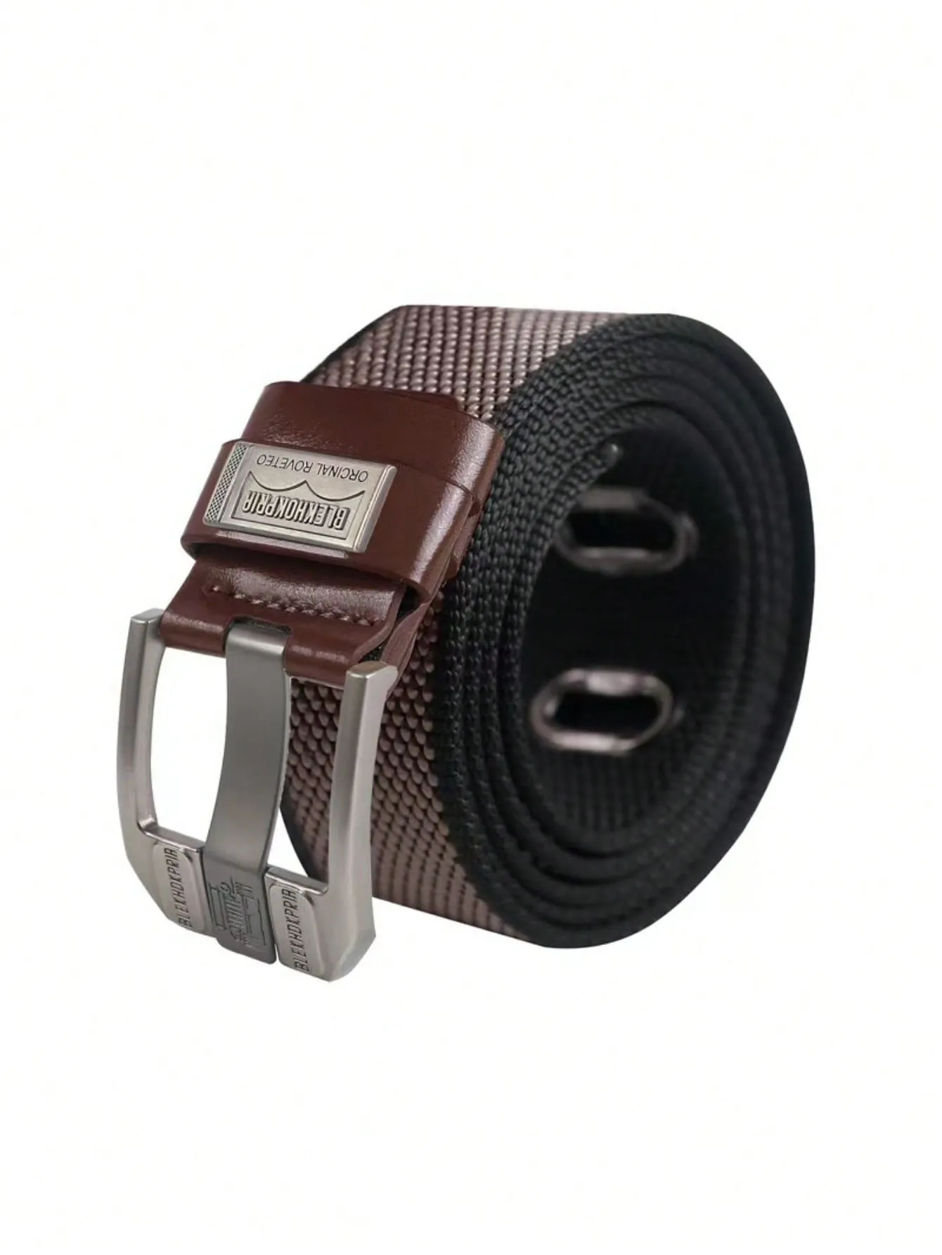 1 Pc Plain Nylon Party/Business Belt For Men, Simple Style Buckle-Less Sliding Buckle, Durable All-Year Round Wear