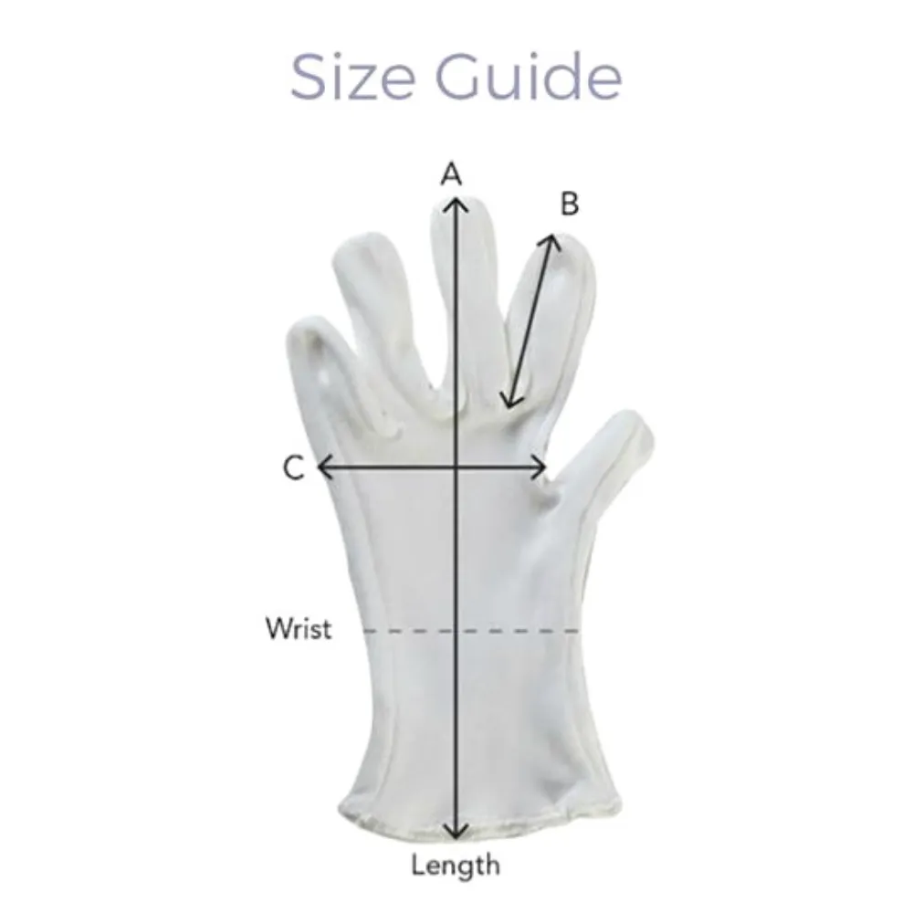 100% Organic Cotton Gloves for Adults - 2 Pack