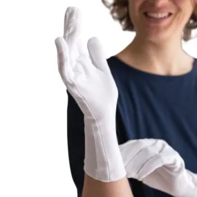 100% Organic Cotton Gloves for Adults - 2 Pack