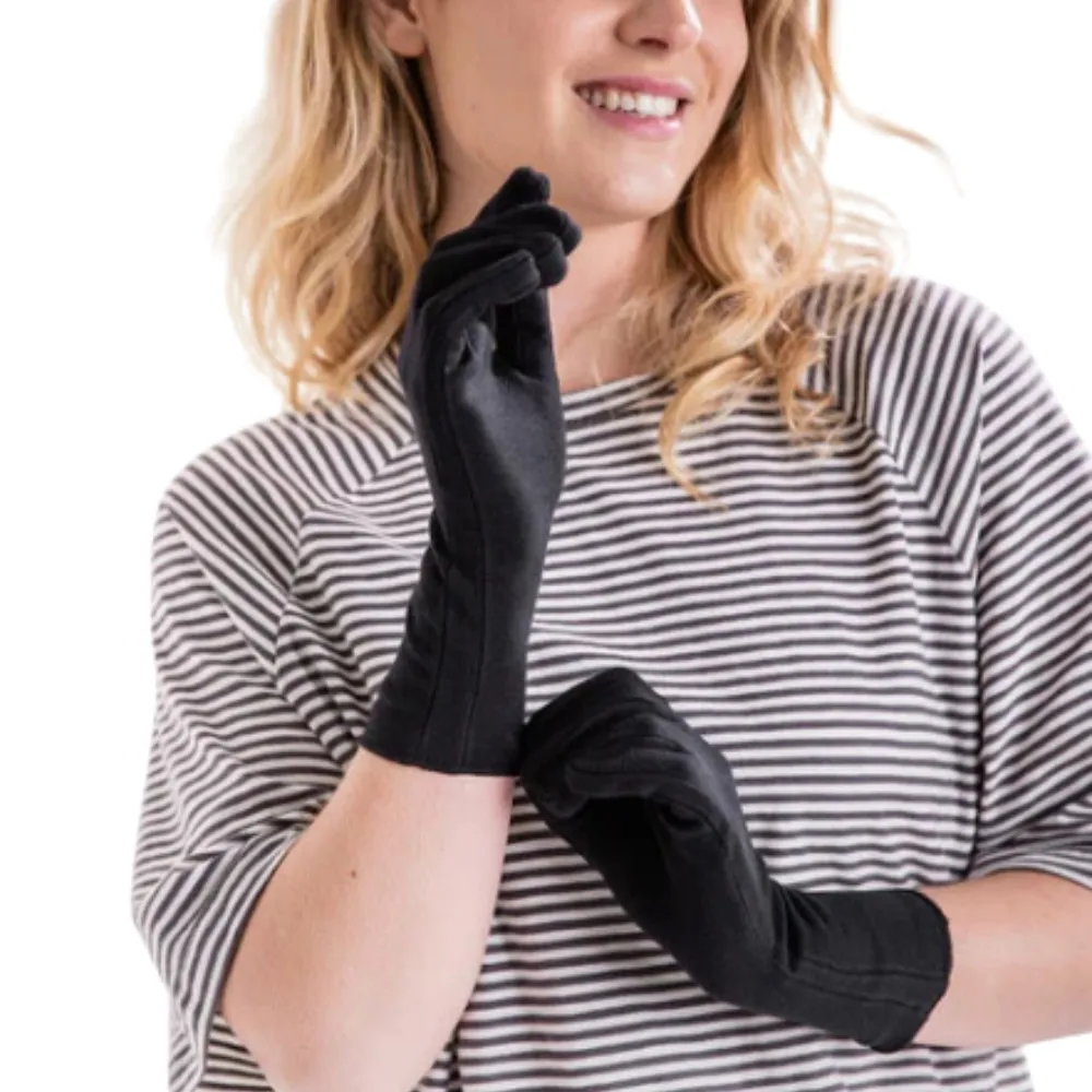 100% Organic Cotton Gloves for Adults - 2 Pack