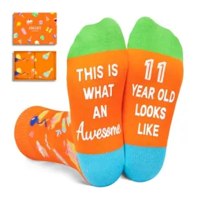 11 Eleven Year Old Gifts, Gift Ideas for 11 Year Old Preteen Girl Boy, Birthday Presents Socks for 11 Year Old Tween Girls Boys