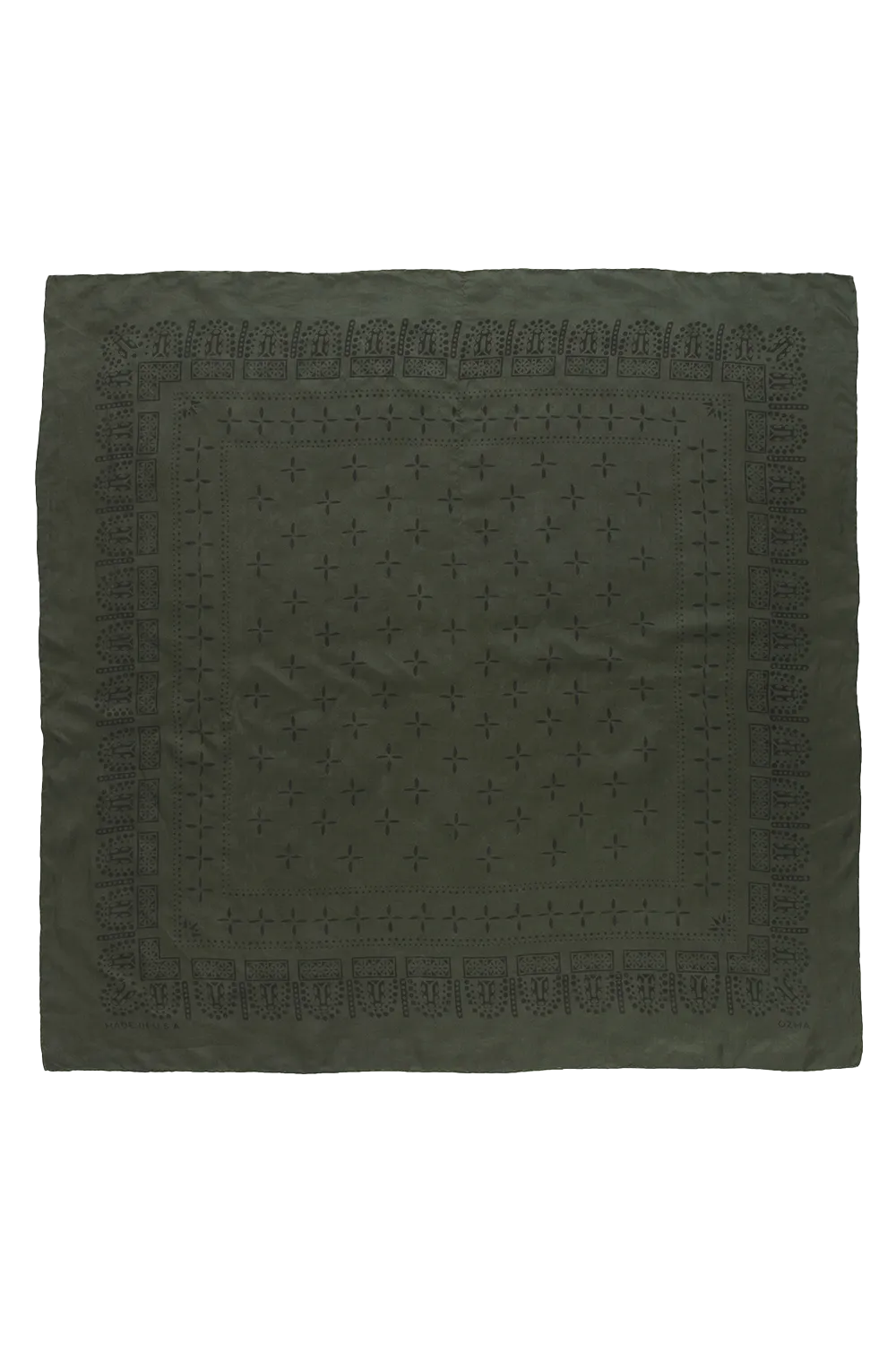 1930s Bandana, Regen Silk, Kelp