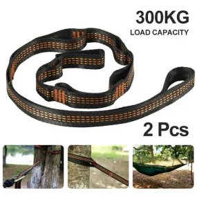 2Pcs Hammock Straps Special Reinforced Polyester Straps 5 Ring High Load-Bearing Barbed Outdoor Camping Hammock Straps 200*2.5cm