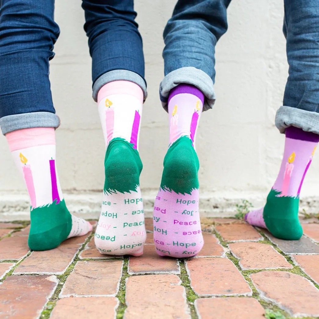 Advent Wreath Adult Socks