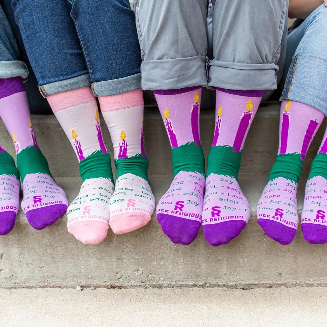 Advent Wreath Adult Socks