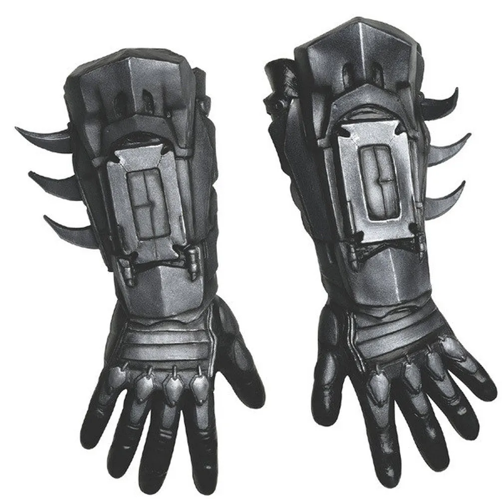 Batman Deluxe Adult Size Gloves Dark Knight Arkham Gauntlets Costume Accessory