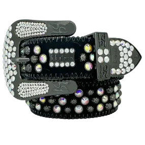 b.b. Simon Double b Lavasan Black AB Crystal Belt