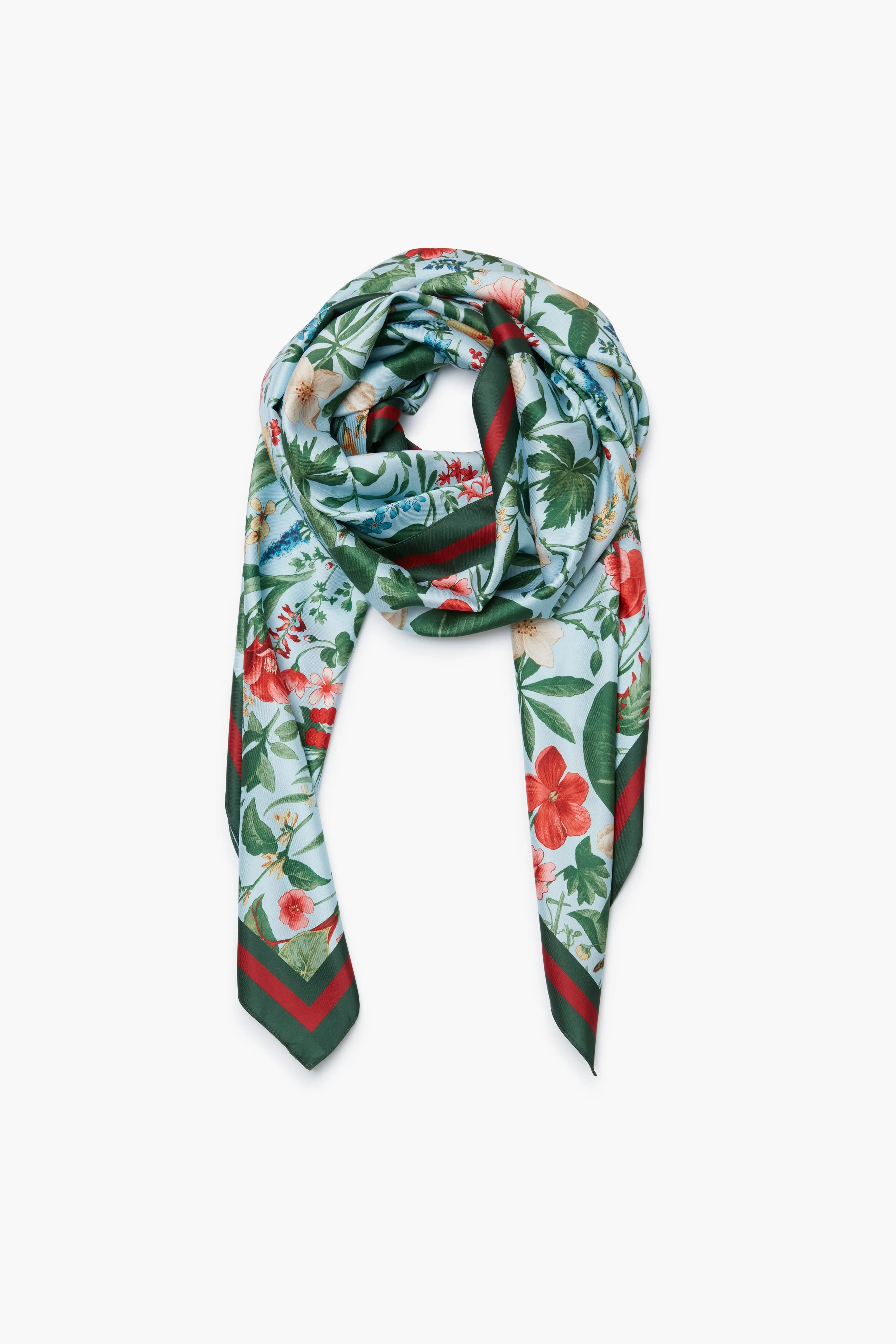 Blue Blooming Botanical Scarf