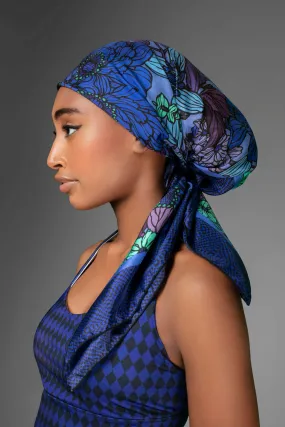 Blue garden Silk Scarf