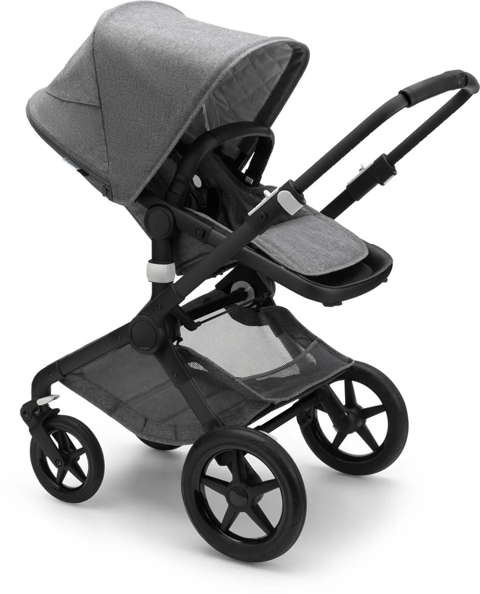 Bugaboo Fox2 Complete Stroller - Classic  - Black/Grey Melange