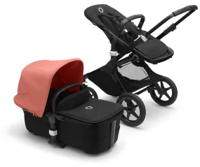 Bugaboo Fox3 Complete Stroller Bundle - Black / Midnight Black / Sunrise Red