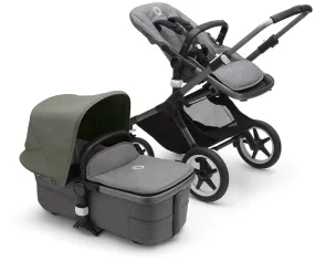 Bugaboo Fox3 Complete Stroller Bundle - Graphite / Grey Melange / Forest Green