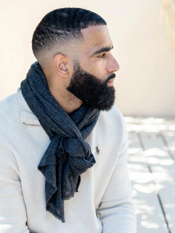 Cashmere Scarf: Steely Gray