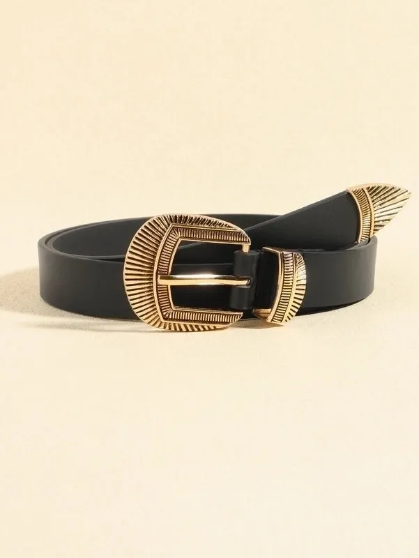 Casual Elegant Simple Style Solid Color Pu Leather Alloy Metal Button Women's Leather Belts