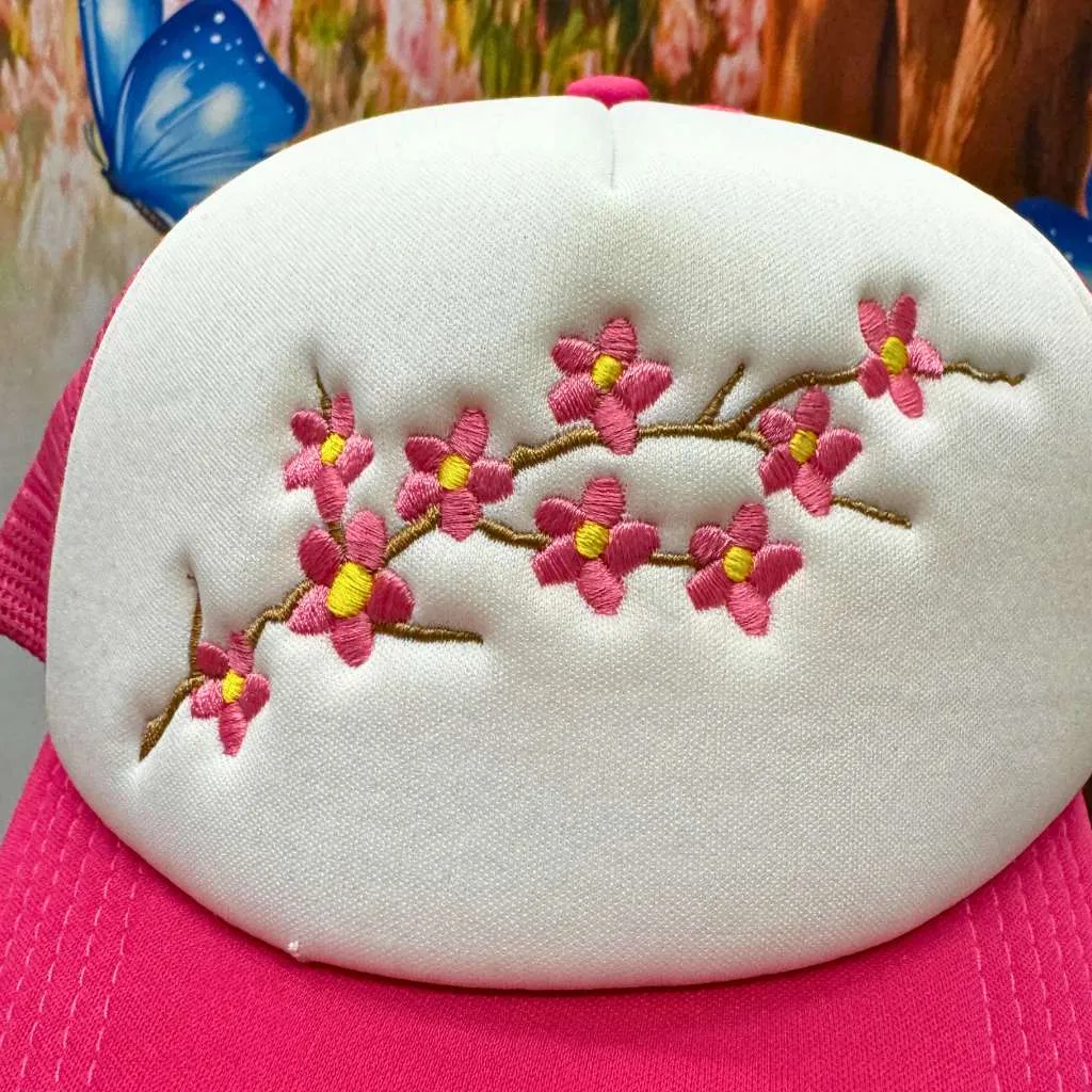 Cherry Blossom Trucker Hat - Spring Hats