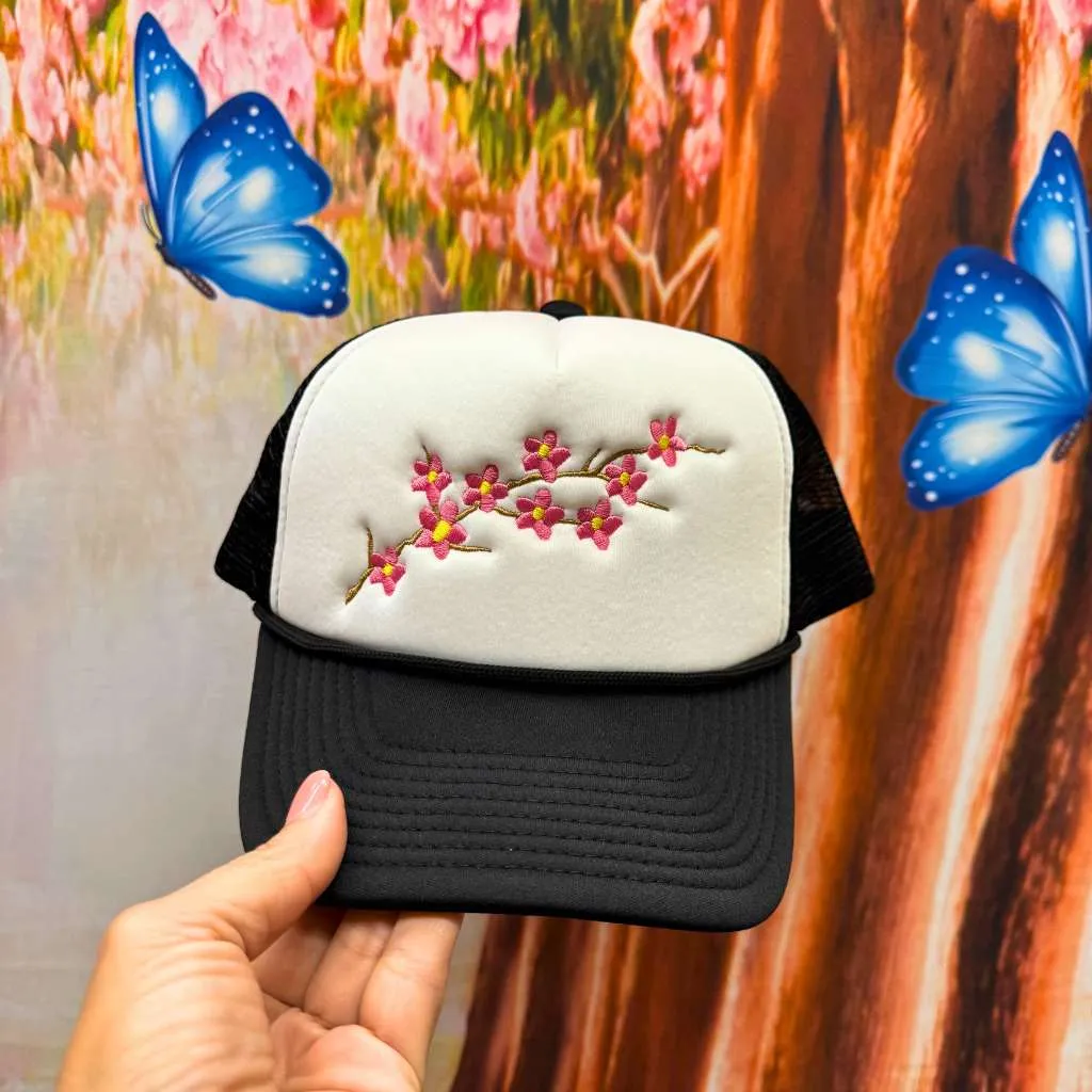 Cherry Blossom Trucker Hat - Spring Hats