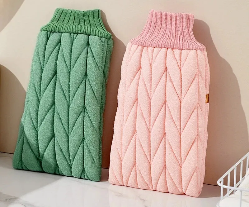 Double-Sided Rubbing Bath Towel & Strong Bath Gloves