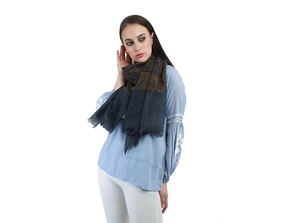 Enchanting Blue Blossoms Scarf