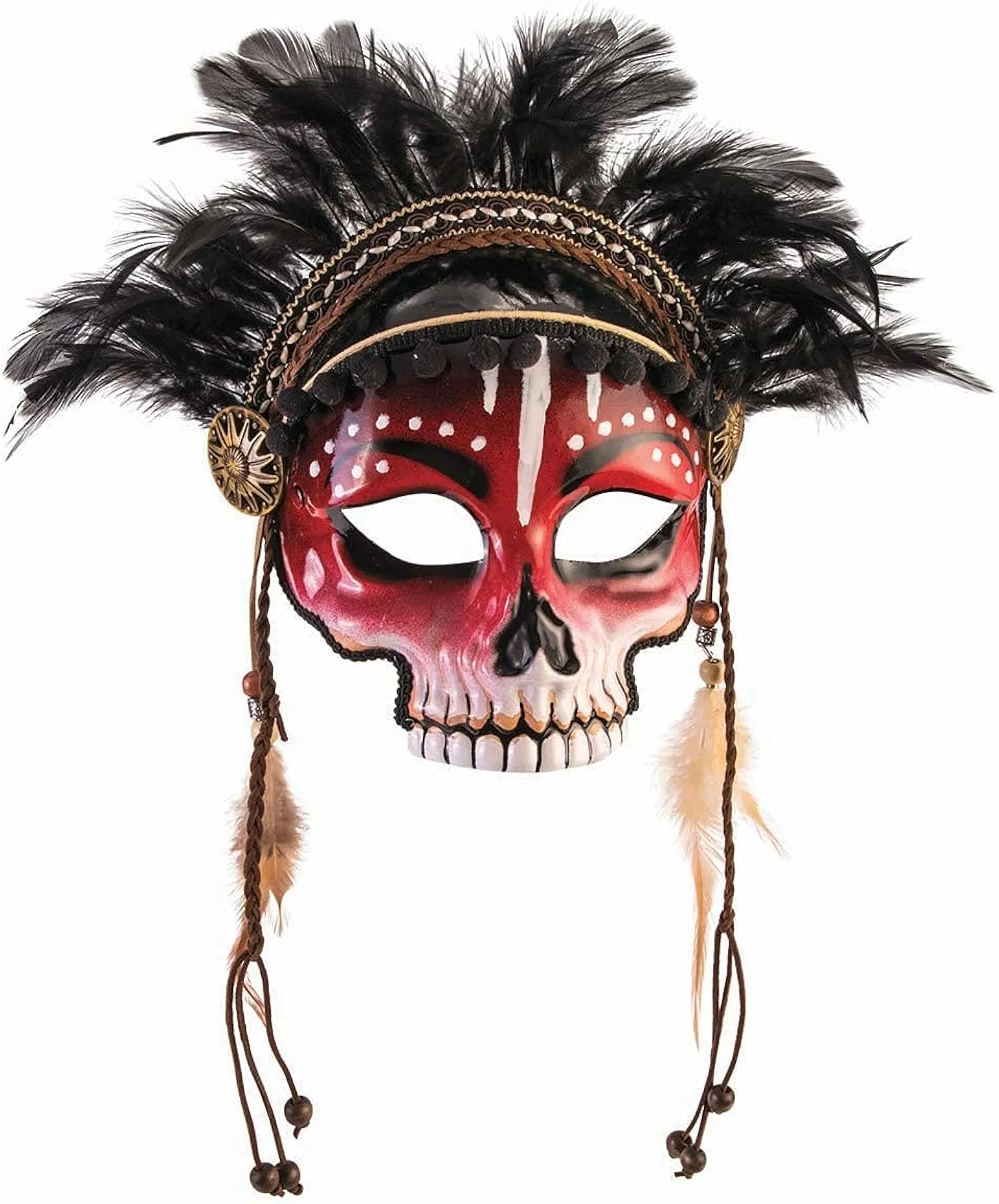 Forum Novelties Adult's Pink and Feathery Voodoo Mask