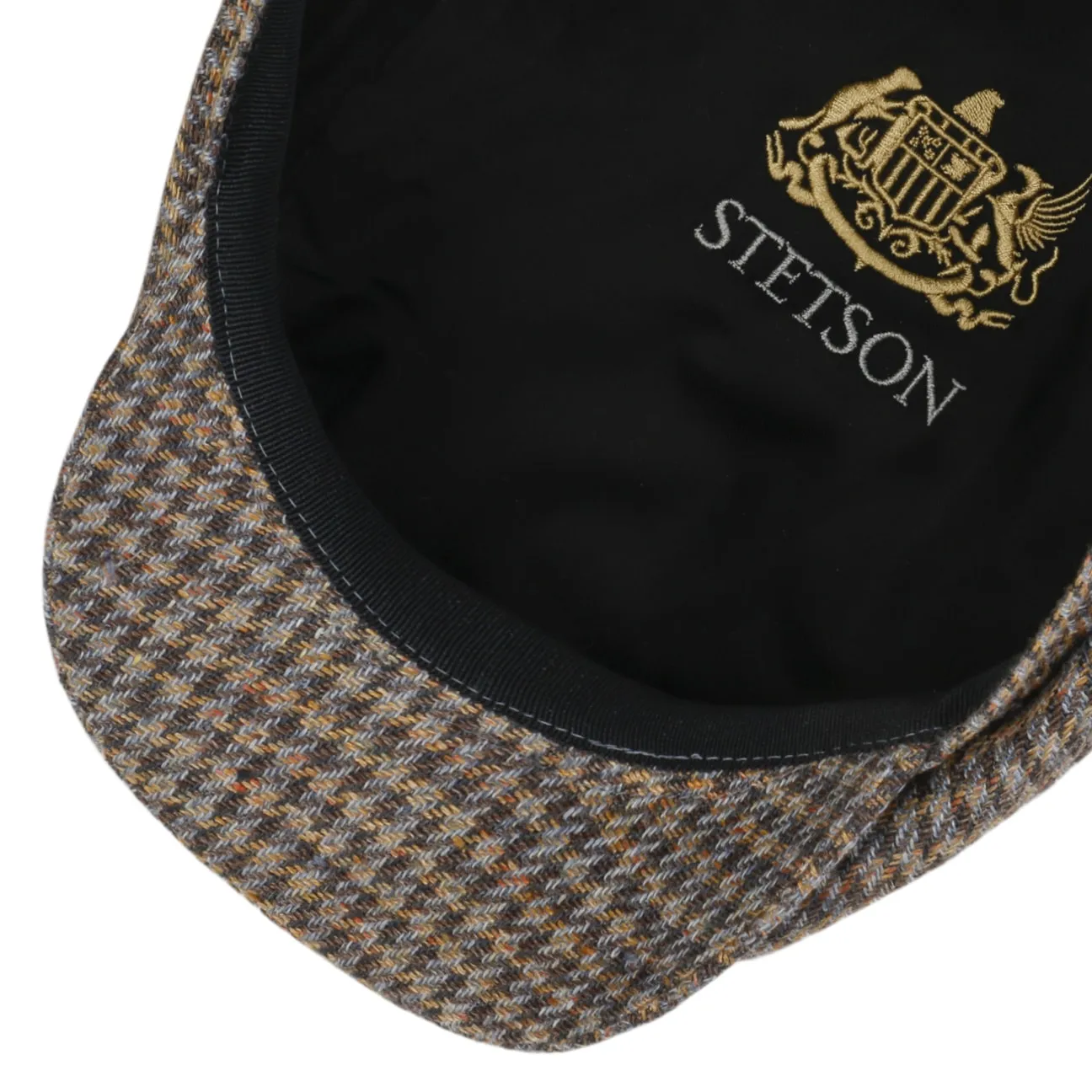 Hatteras Tweed Houndstooth Newsboy Cap by Stetson