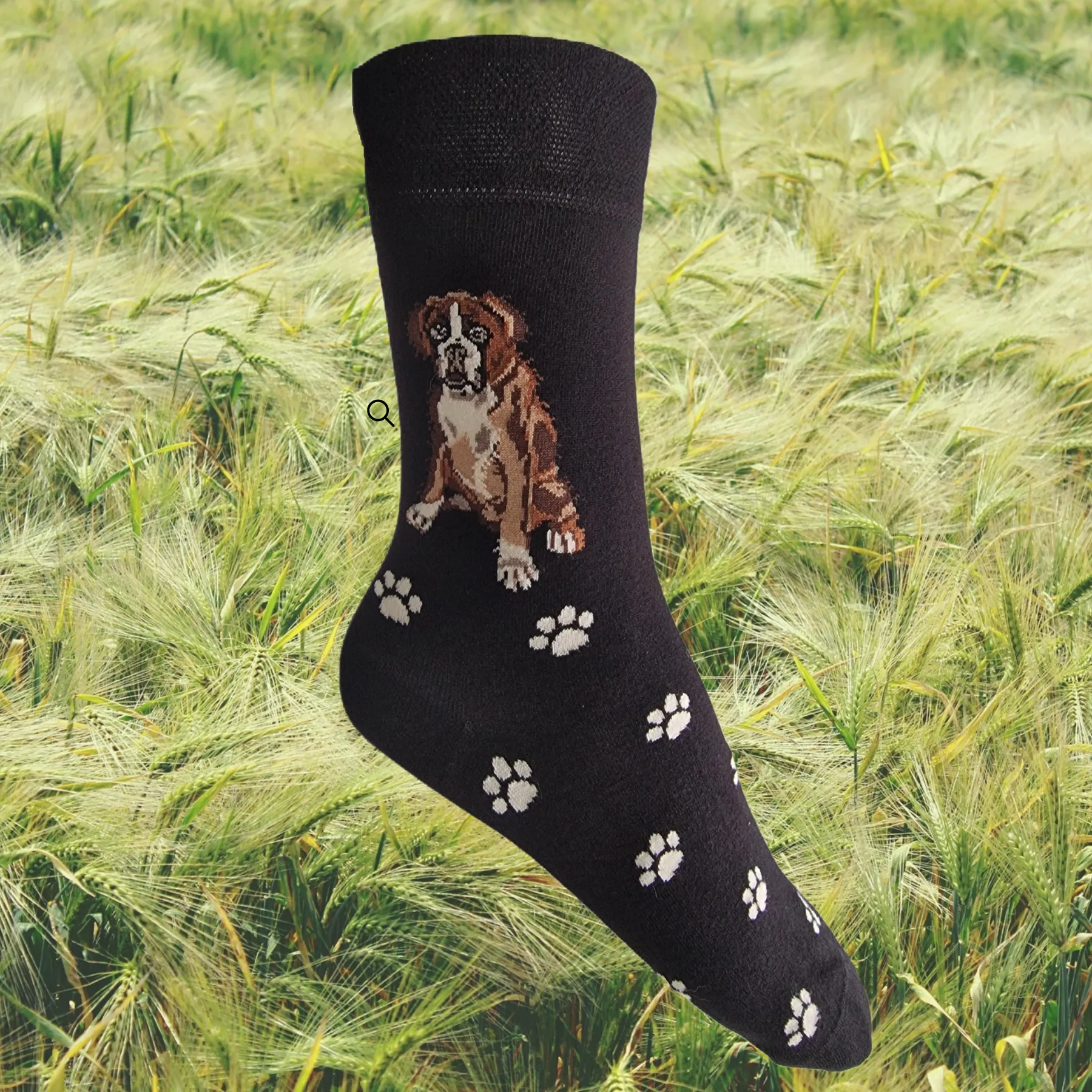 Hazy Blue Womens Dog Socks Bamboo Blend Size 4 to 8