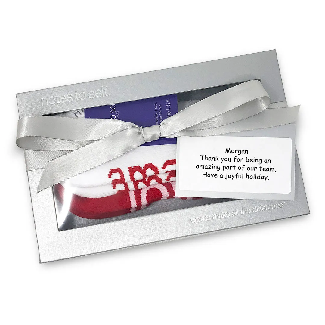 I am joyful™  I am amazing® 2 pairs of socks in silver gift box