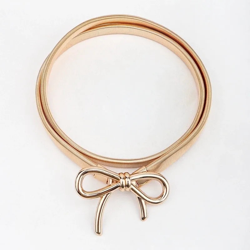 Ig Style Simple Style Bow Knot Alloy Plating Women's Chain Belts