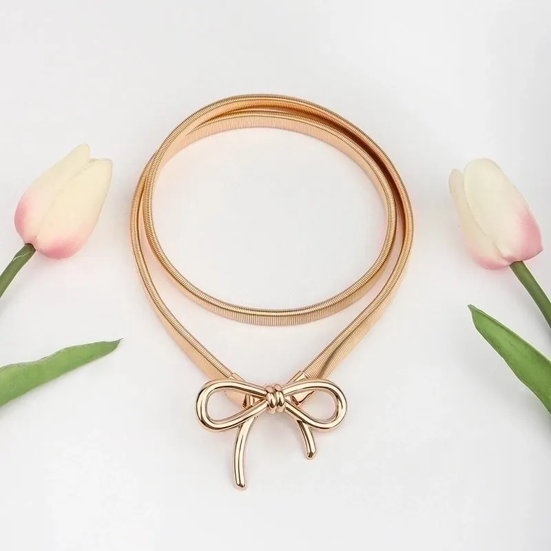 Ig Style Simple Style Bow Knot Alloy Plating Women's Chain Belts