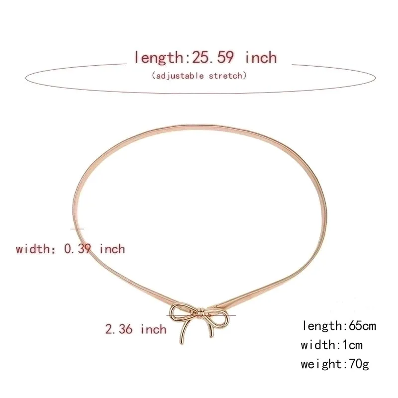 Ig Style Simple Style Bow Knot Alloy Plating Women's Chain Belts