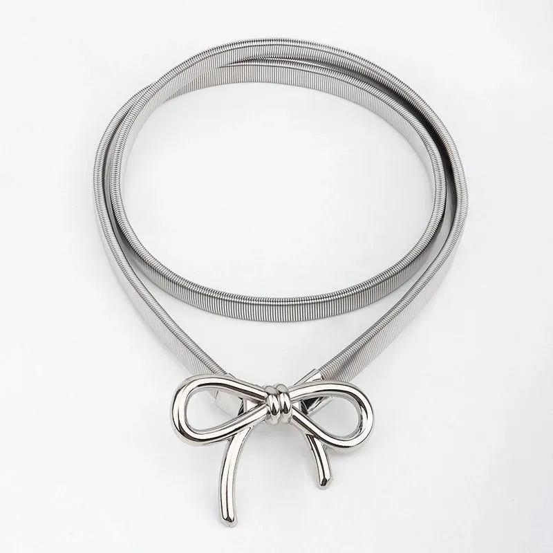 Ig Style Simple Style Bow Knot Alloy Plating Women's Chain Belts