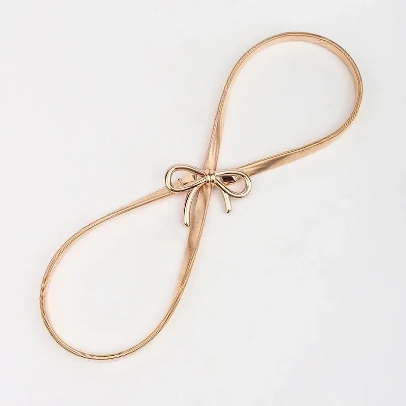 Ig Style Simple Style Bow Knot Alloy Plating Women's Chain Belts