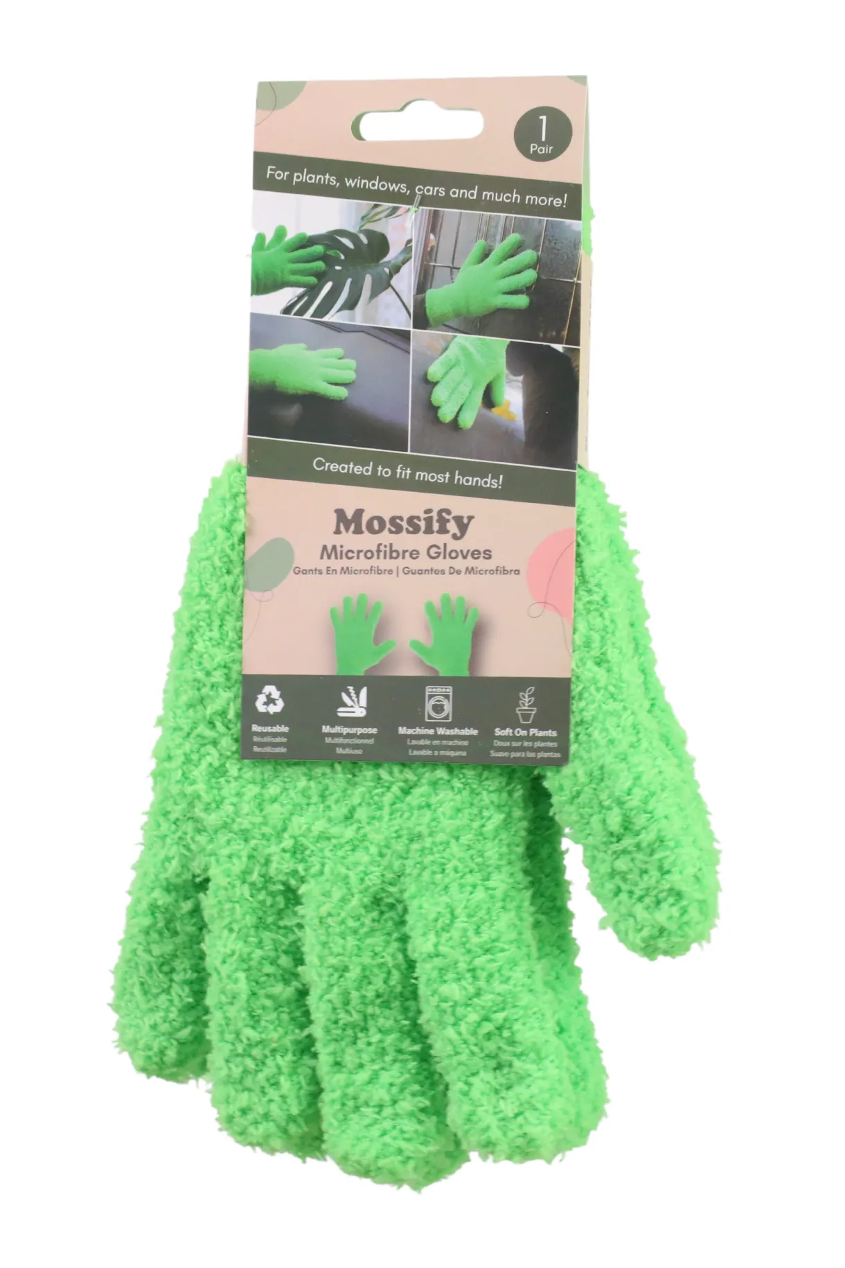 Leaf Shining Microfiber Green Gloves