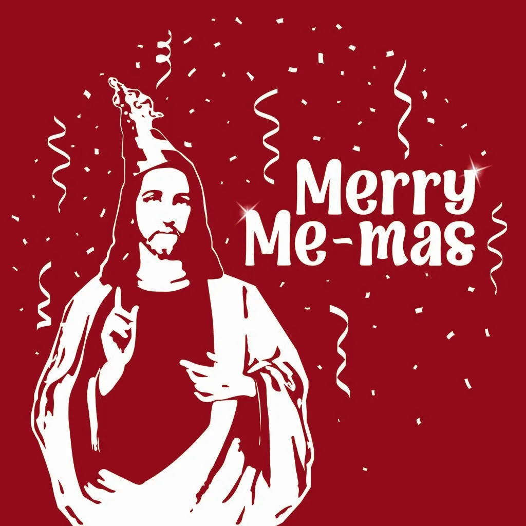 Merry Me-mas  8" Hanging Sign