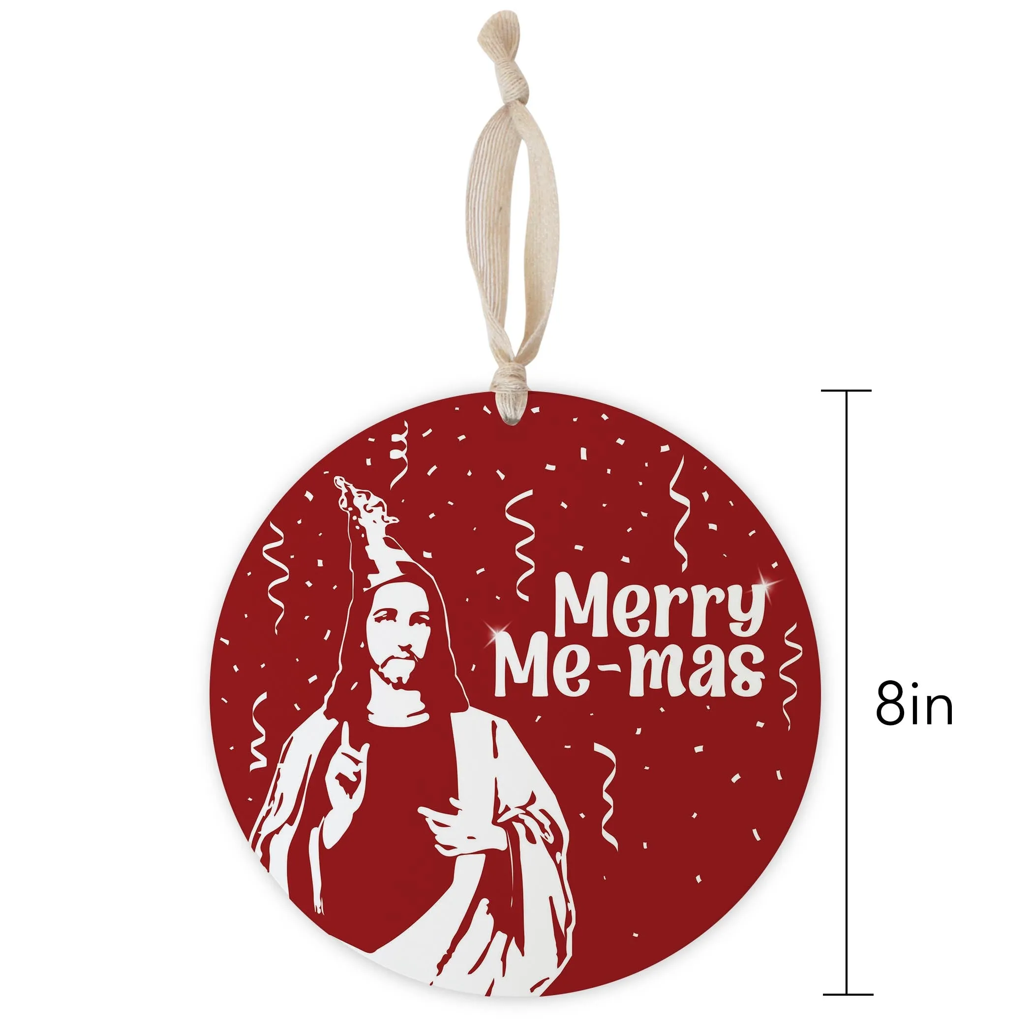 Merry Me-mas  8" Hanging Sign