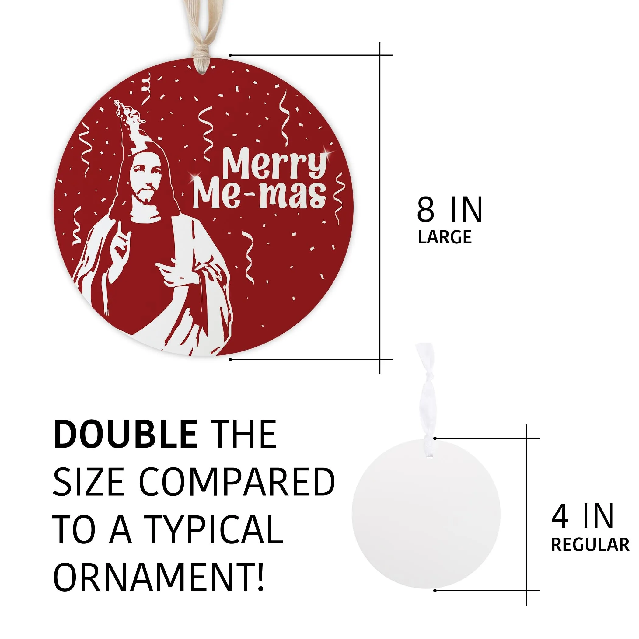 Merry Me-mas  8" Hanging Sign