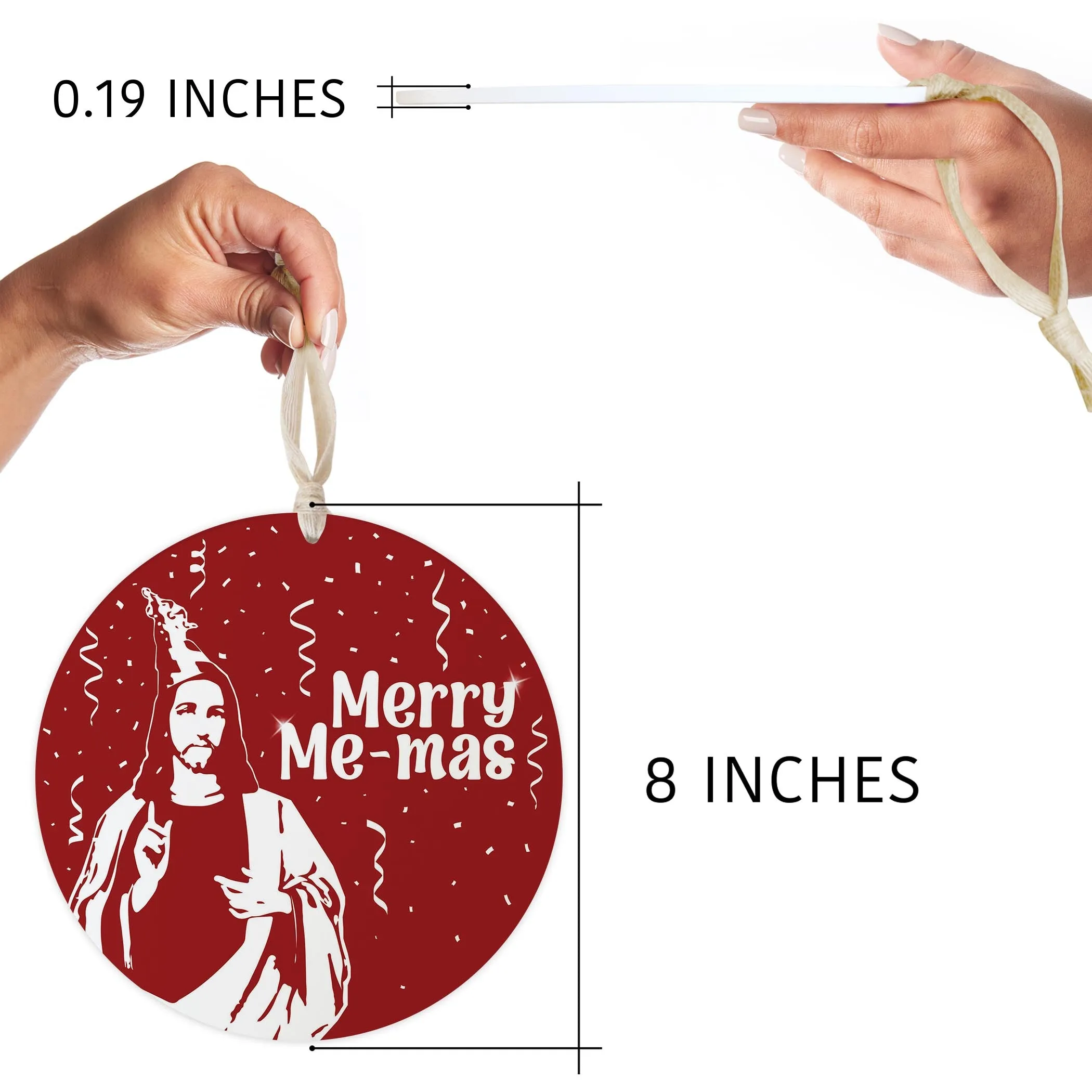 Merry Me-mas  8" Hanging Sign