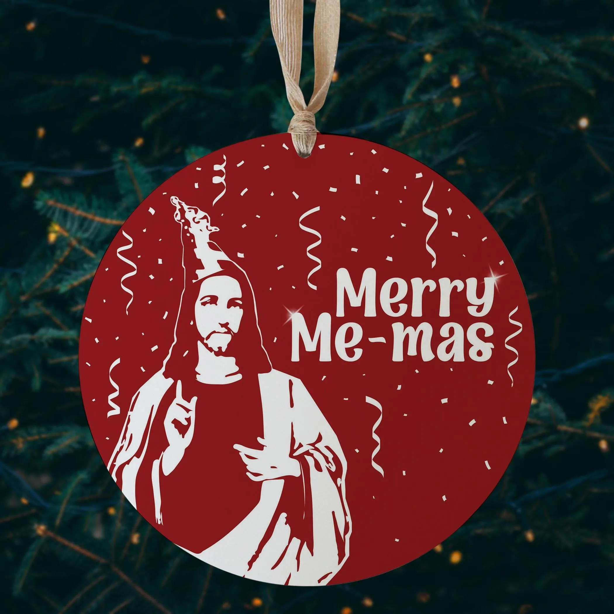 Merry Me-mas  8" Hanging Sign