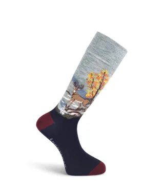 Multi Stag Wool Socks