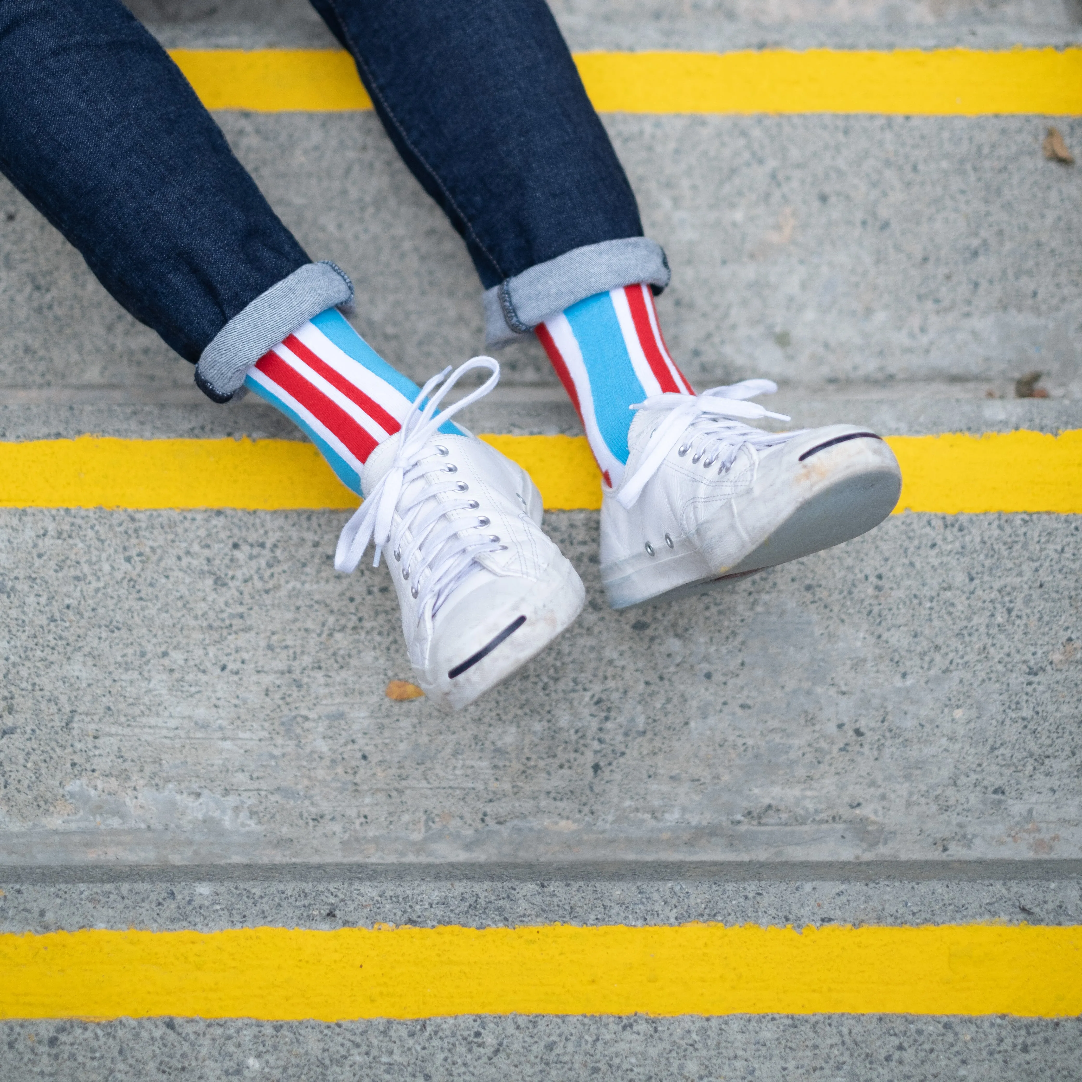 Playful Socks x GOD - Amah Red-White-Blue