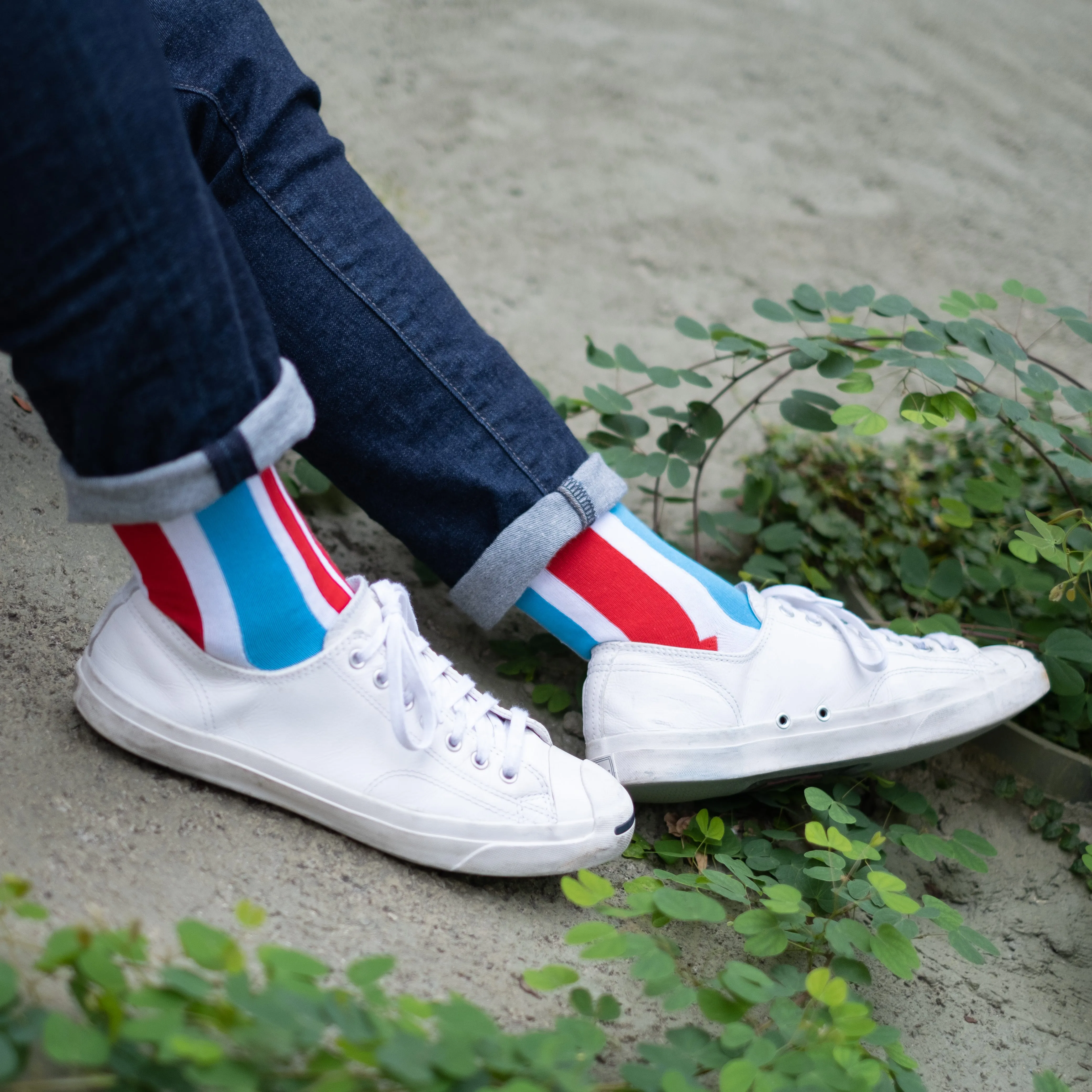 Playful Socks x GOD - Amah Red-White-Blue