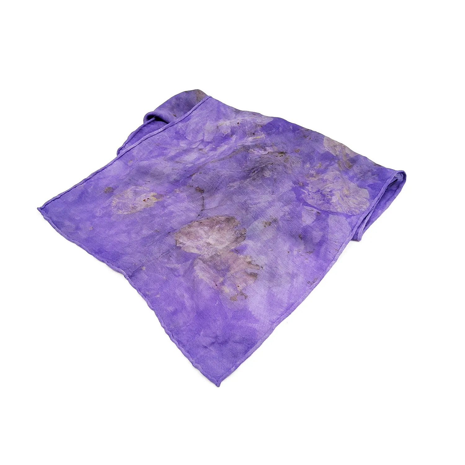 Purple Botanical Silk Wool Scarf