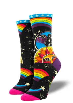 Rainbow Sun & Moon Laurel Burch Socks