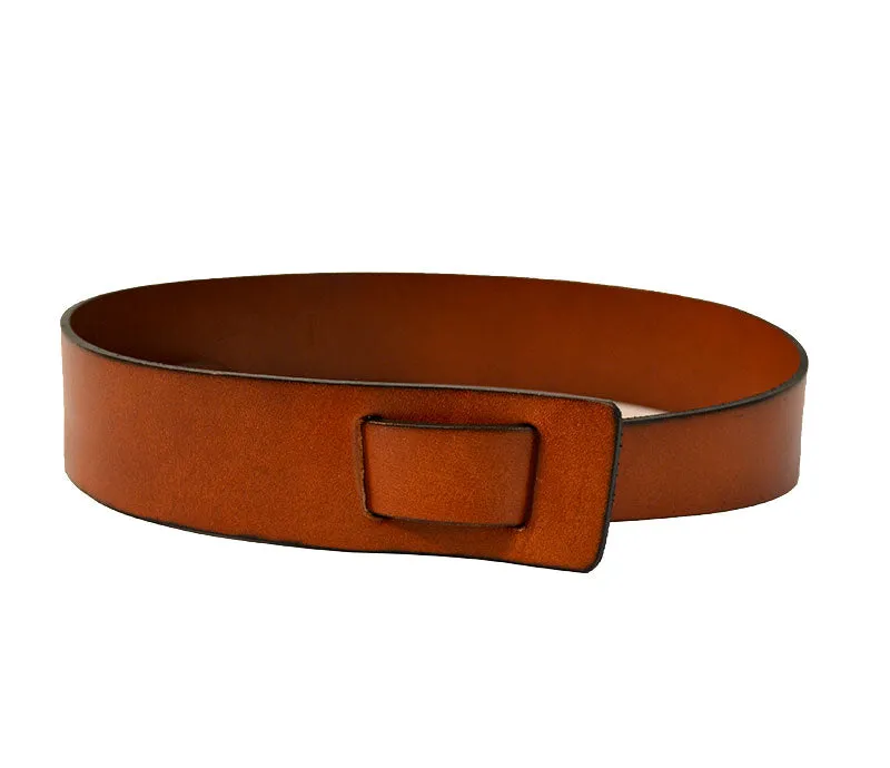 SEAFORTH - Women's Tan Genuine Leather Knot Waist belt