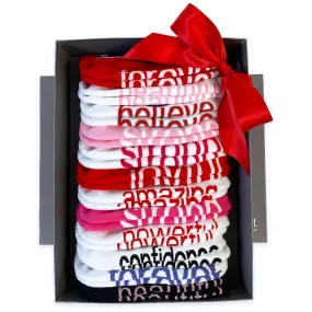 Sending Lots of Love 12-pair sock gift set in keepsake box