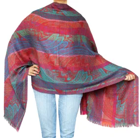 Shawls Scarves Jamawar Wool Wrap India Clothing Gift (76 x 26 inches)