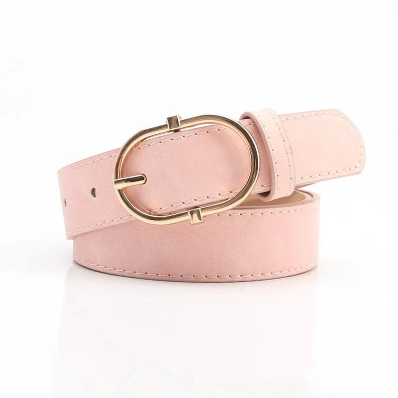 Simple Leather Gold Buckle