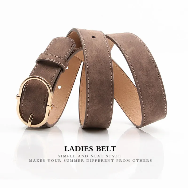 Simple Leather Gold Buckle