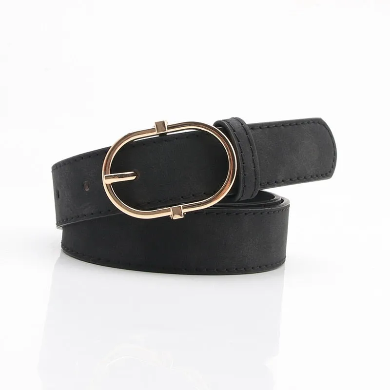 Simple Leather Gold Buckle