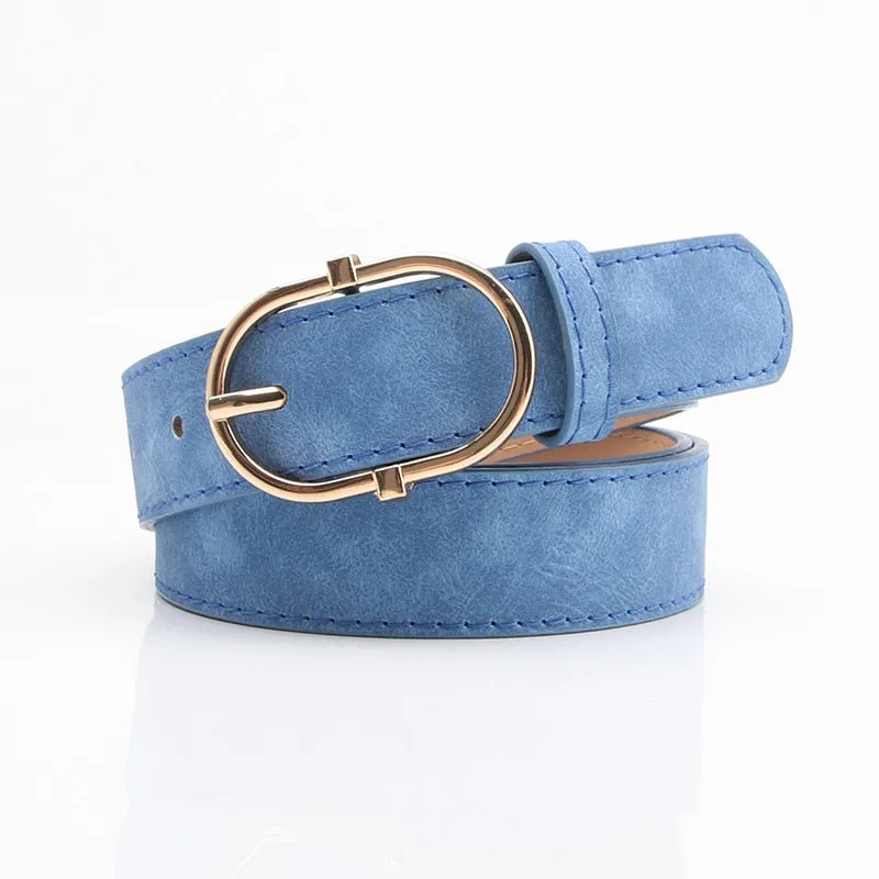 Simple Leather Gold Buckle