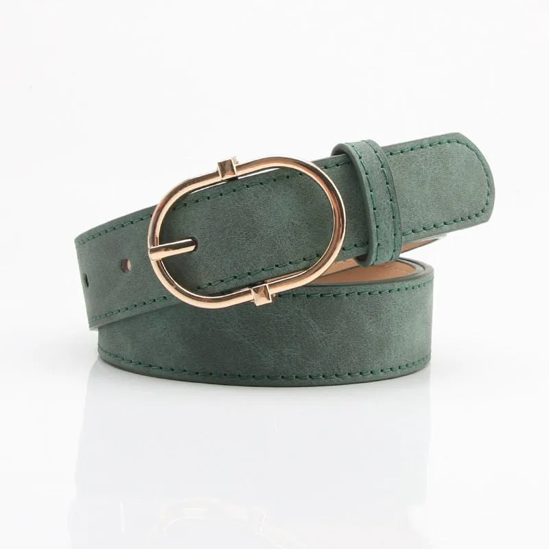 Simple Leather Gold Buckle